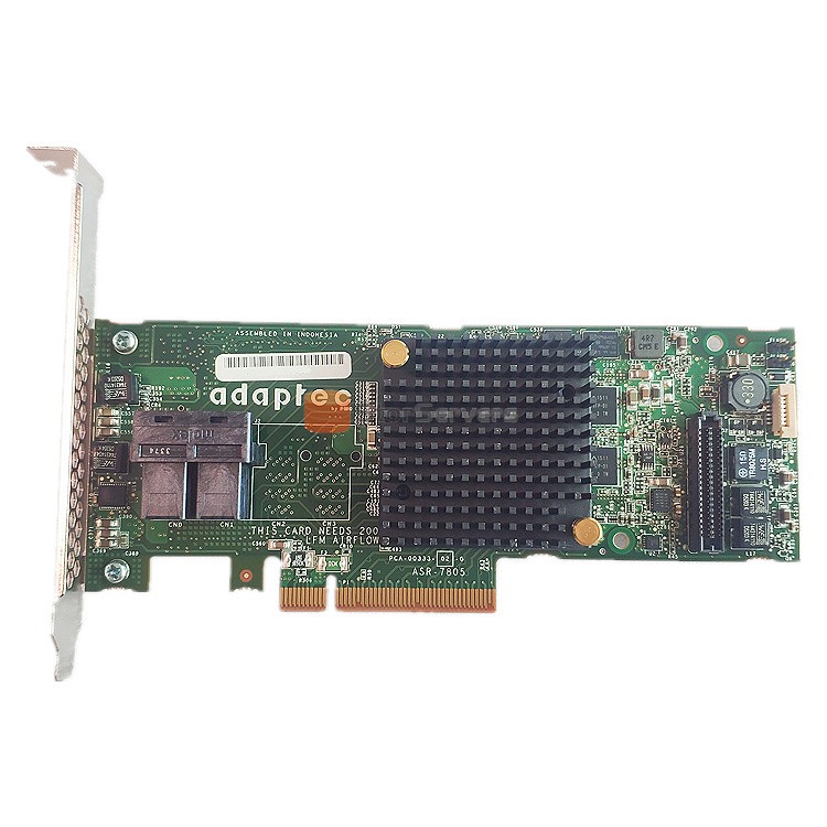 Adaptec RAID 7805 ASR7805 6Gbps SAS/SATA MD2 – サーバー用ロープロファイル